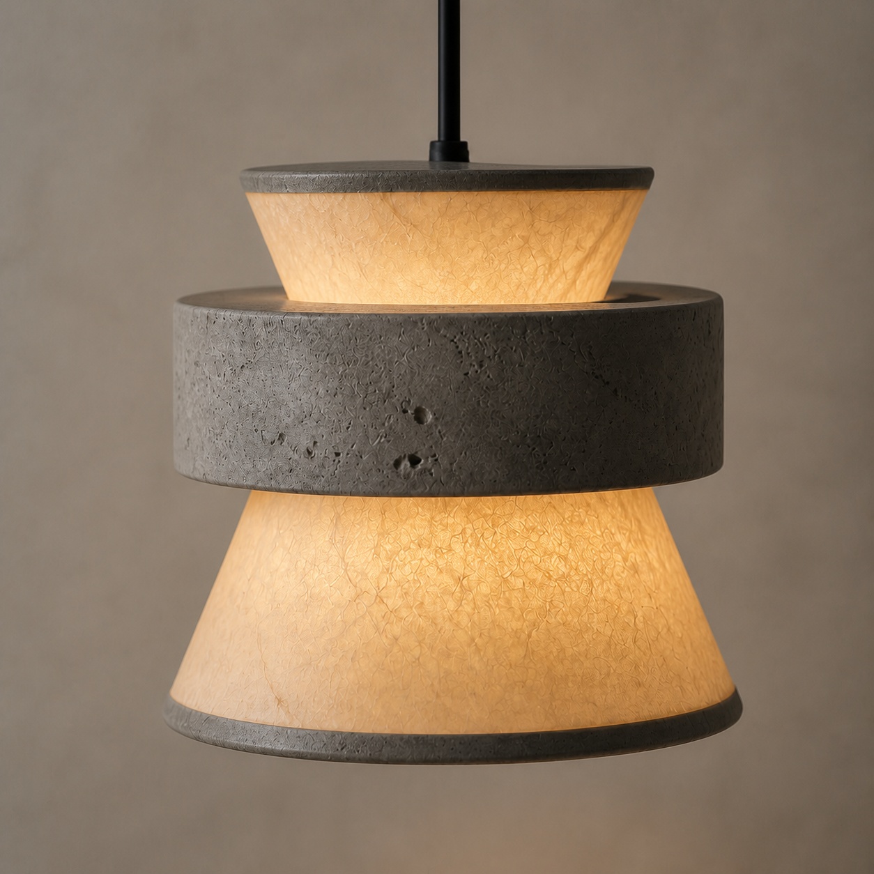 StoneBeamLab natural stone pendant light image 11