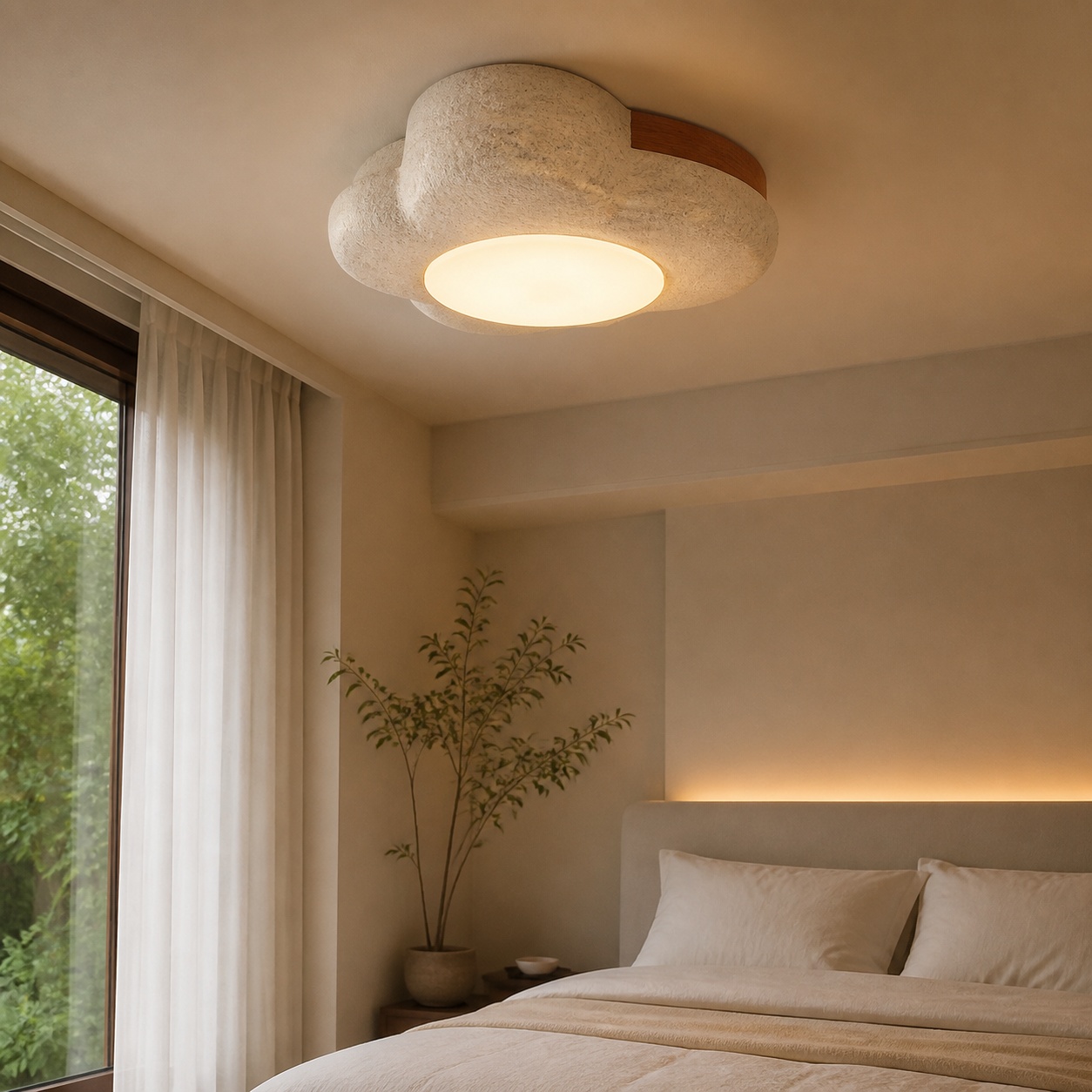 StoneBeamLab 65 cm natural stone ceiling light image 6