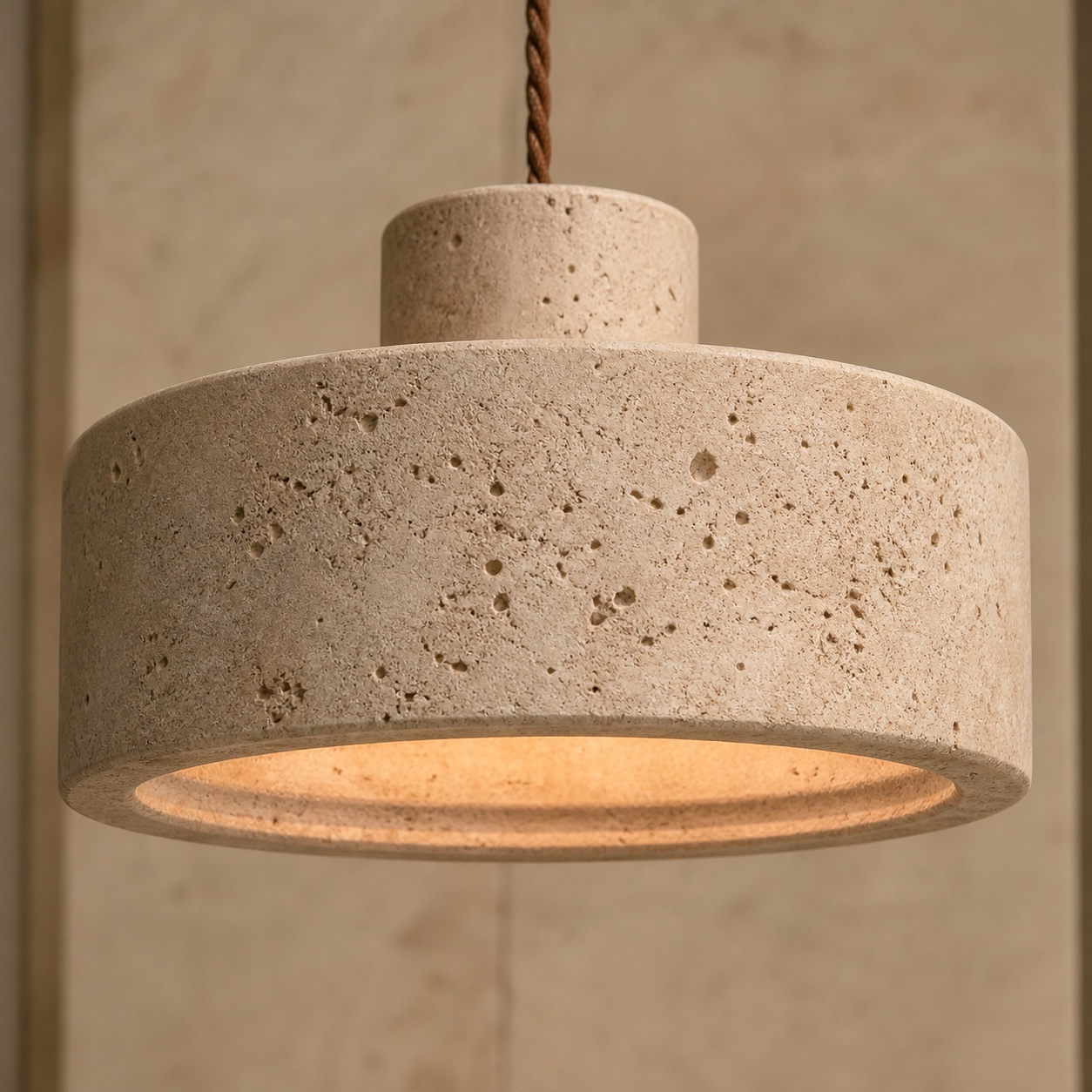 StoneBeamLab 12 cm natural stone pendant light image 9
