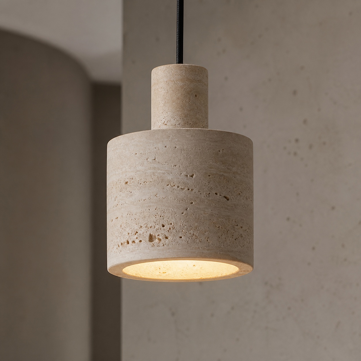 StoneBeamLab 12 cm natural stone pendant light image 10
