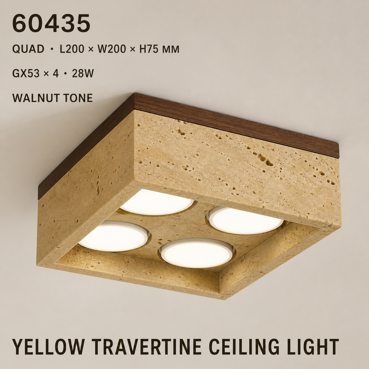 StoneBeamLab natural material ceiling light image 12