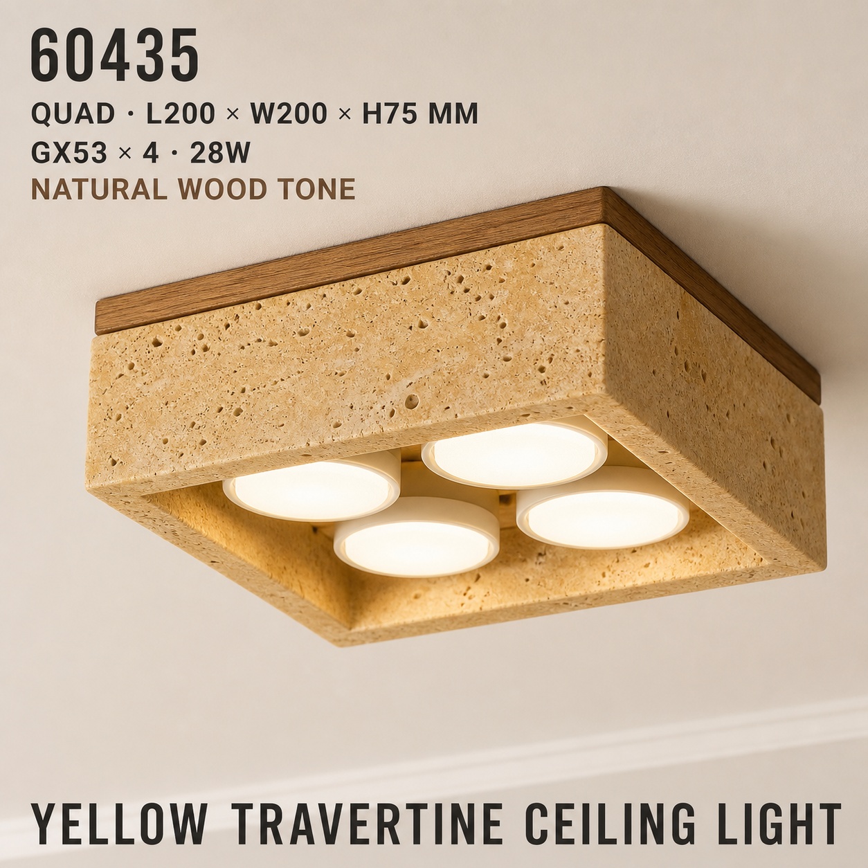 StoneBeamLab natural material ceiling light image 11