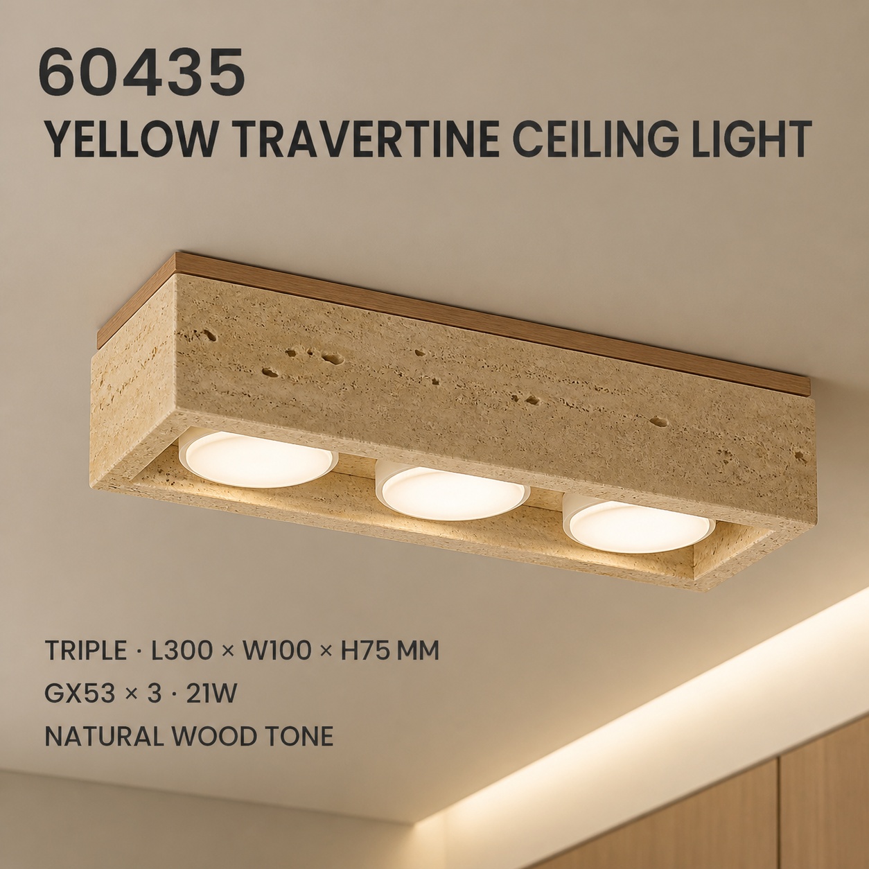 StoneBeamLab natural material ceiling light image 15
