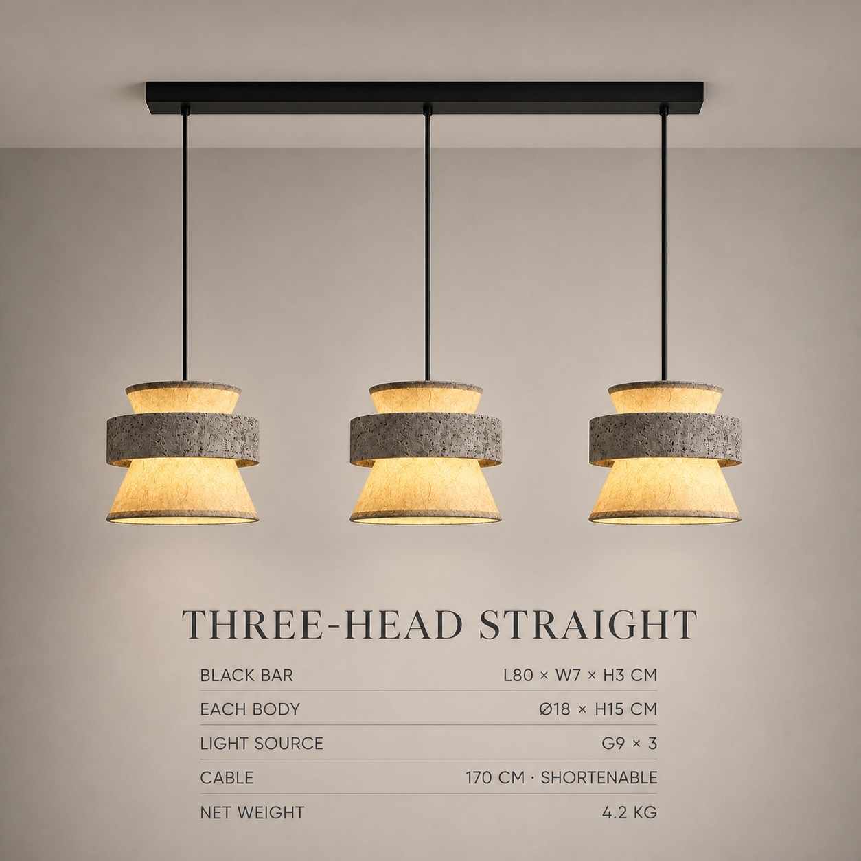 StoneBeamLab natural stone pendant light image 4