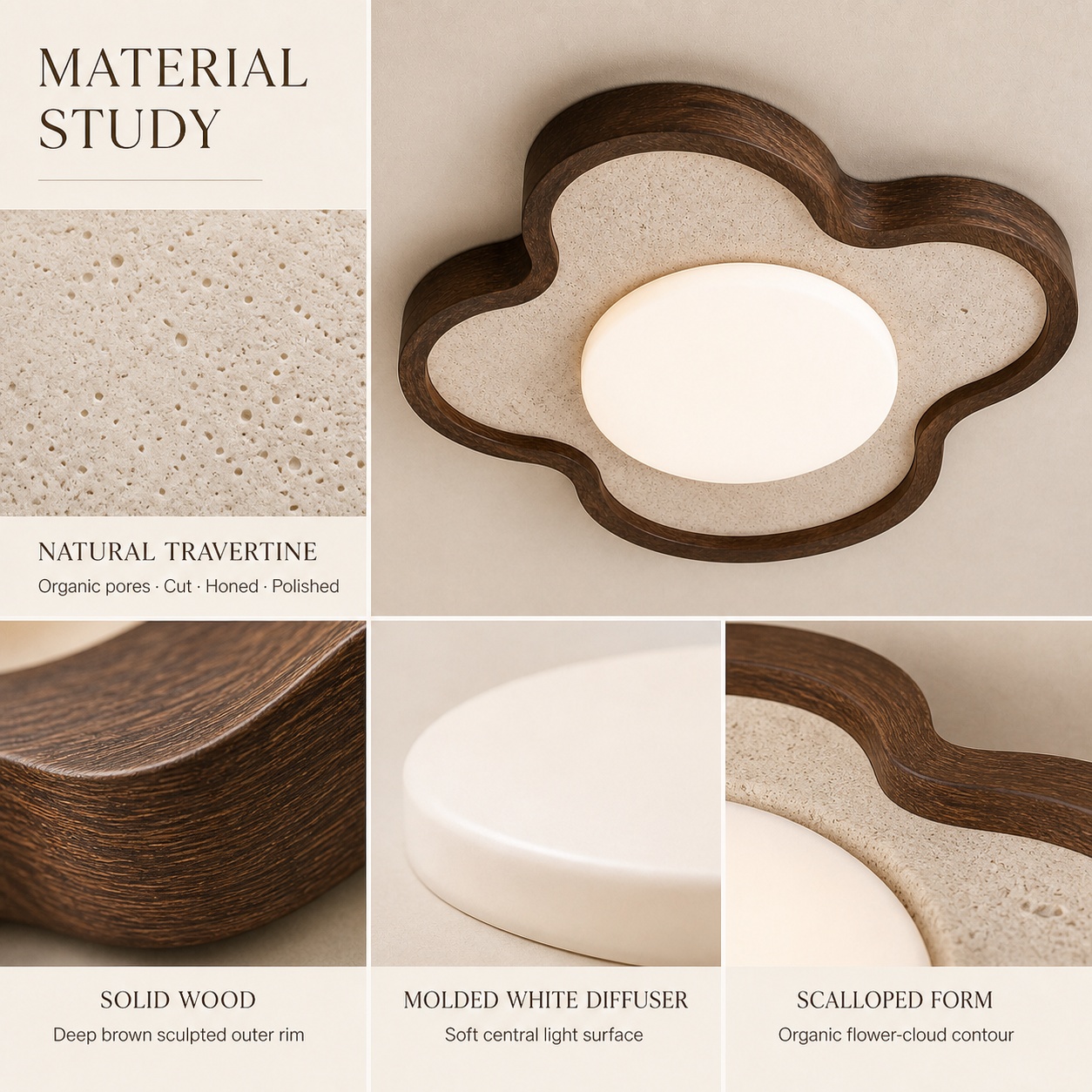 StoneBeamLab natural stone ceiling light image 16