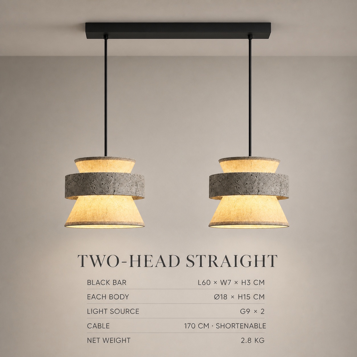 StoneBeamLab natural stone pendant light image 3