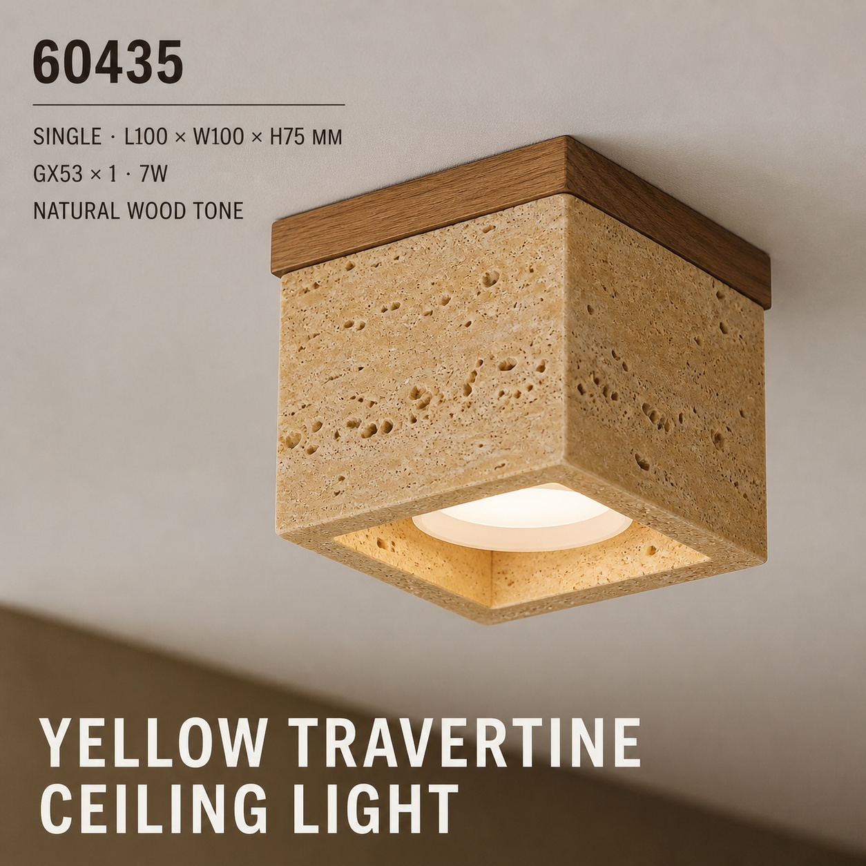 StoneBeamLab natural material ceiling light image 13