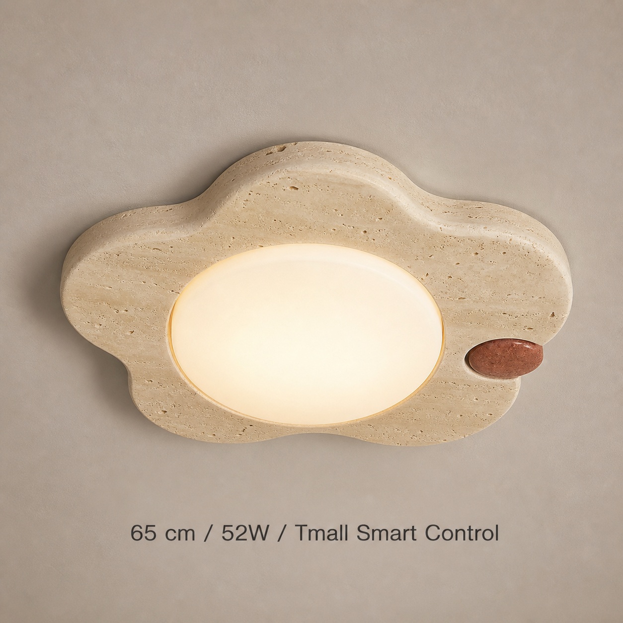 StoneBeamLab 65 cm natural stone ceiling light image 3