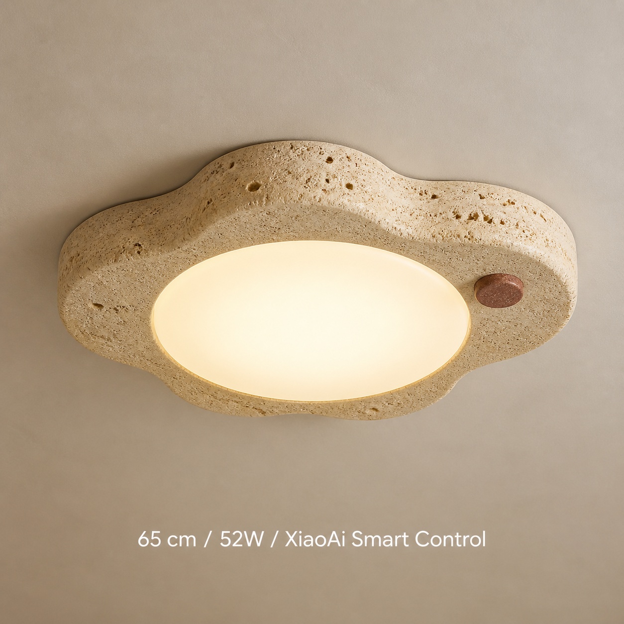 StoneBeamLab 65 cm natural stone ceiling light image 4