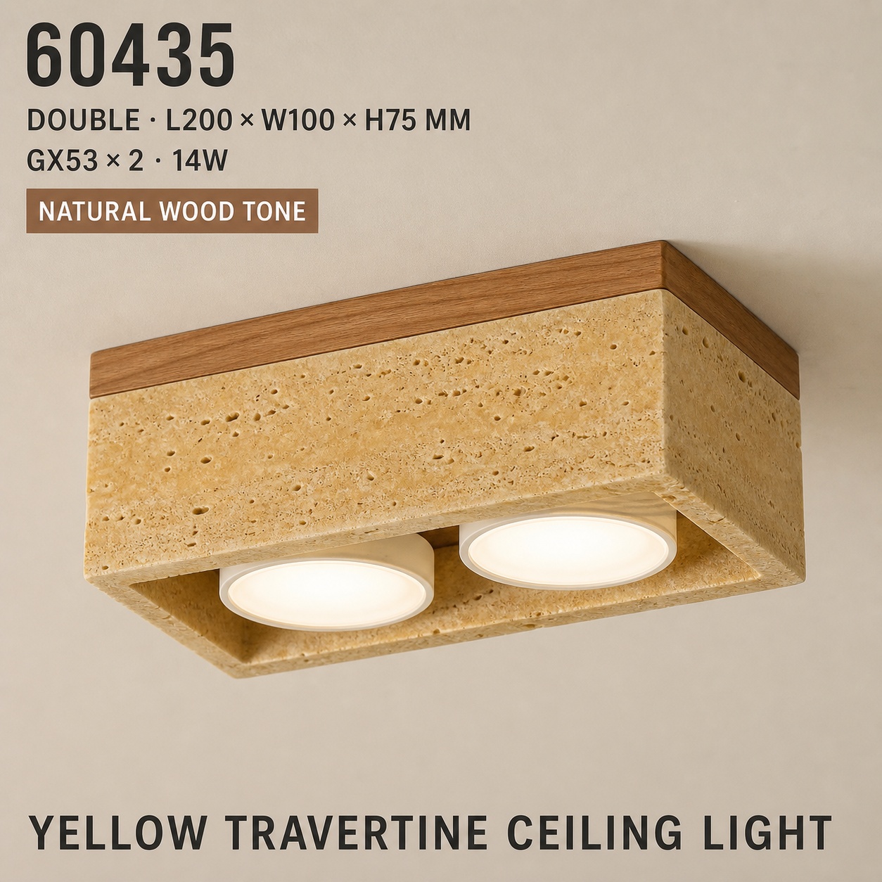 StoneBeamLab natural material ceiling light image 9