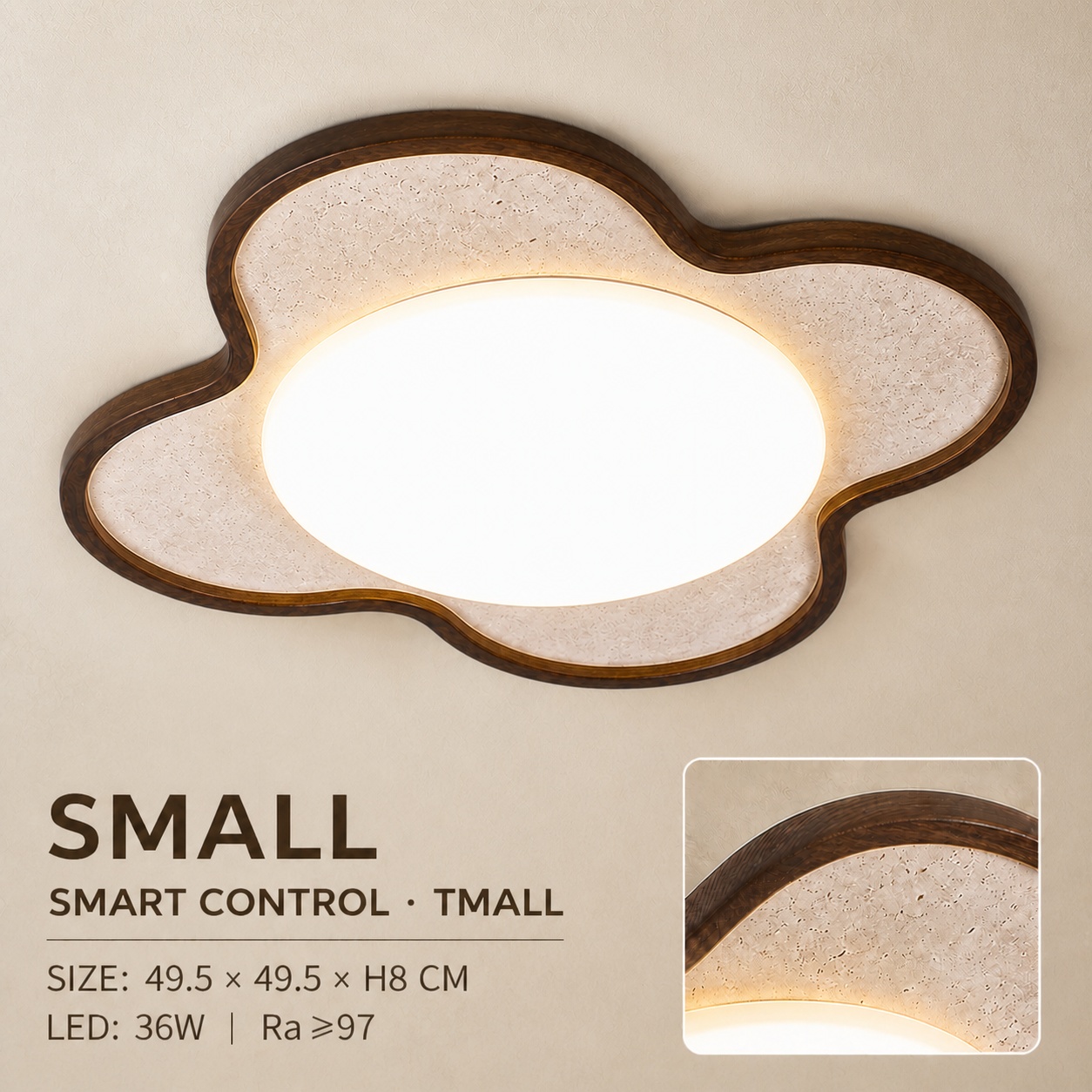 StoneBeamLab natural stone ceiling light image 3