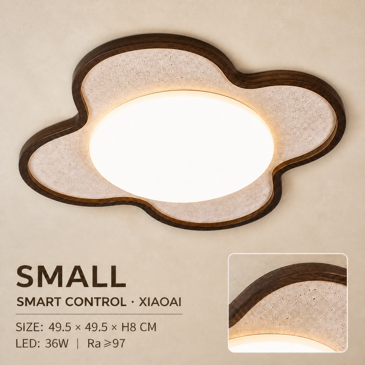 StoneBeamLab natural stone ceiling light image 4