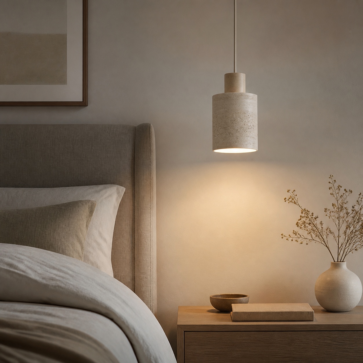 StoneBeamLab 12 cm natural stone pendant light image 7