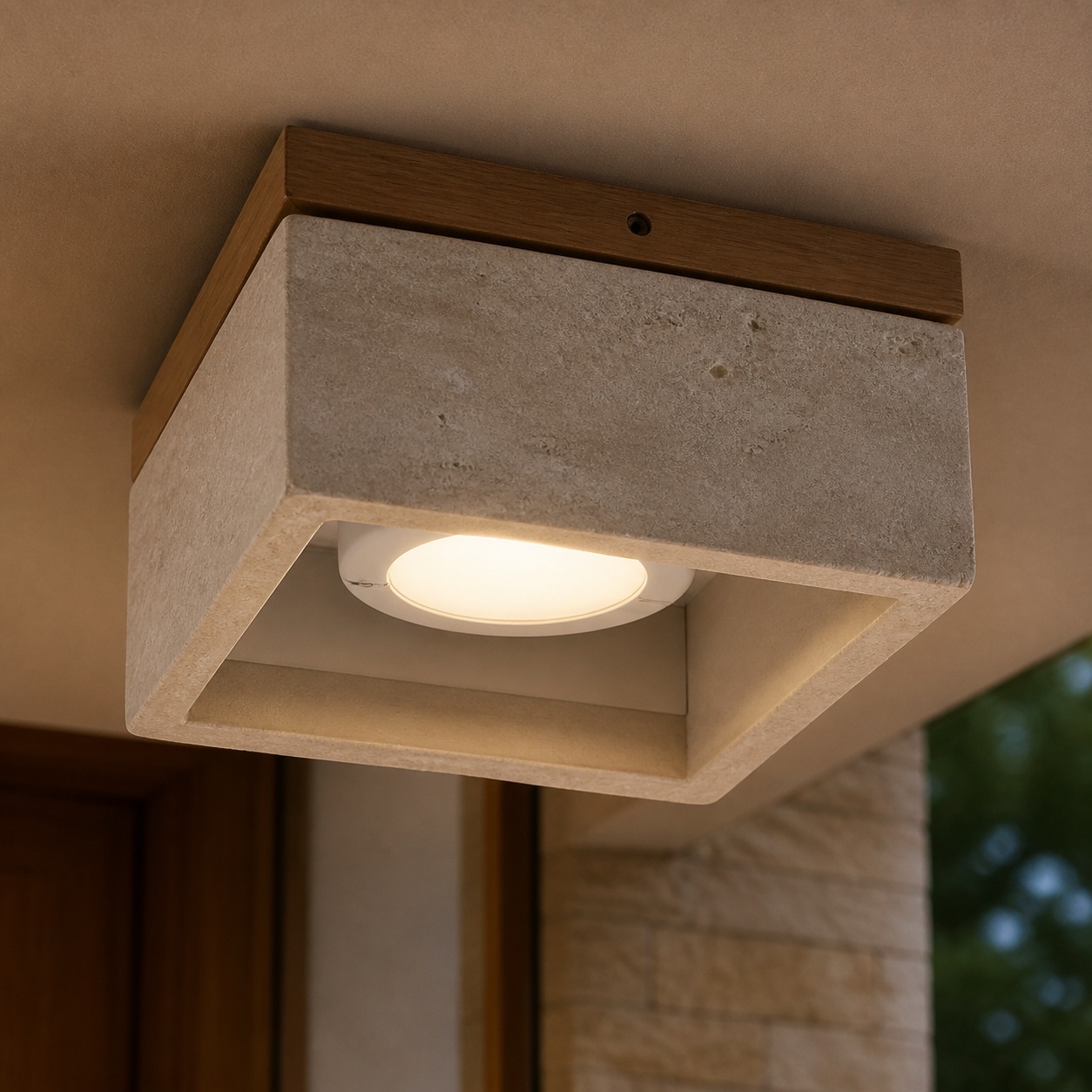 StoneBeamLab natural material ceiling light image 6