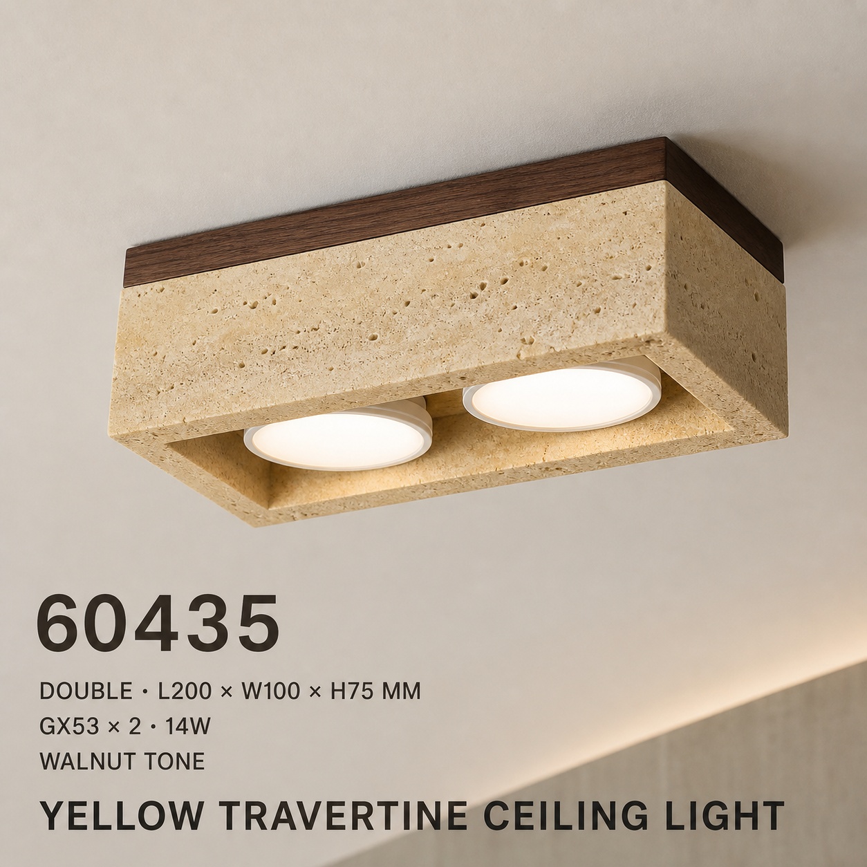 StoneBeamLab natural material ceiling light image 10