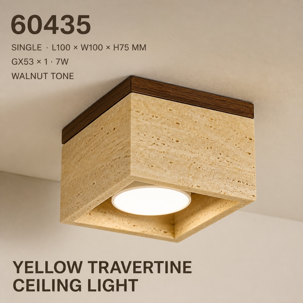 StoneBeamLab natural material ceiling light image 14