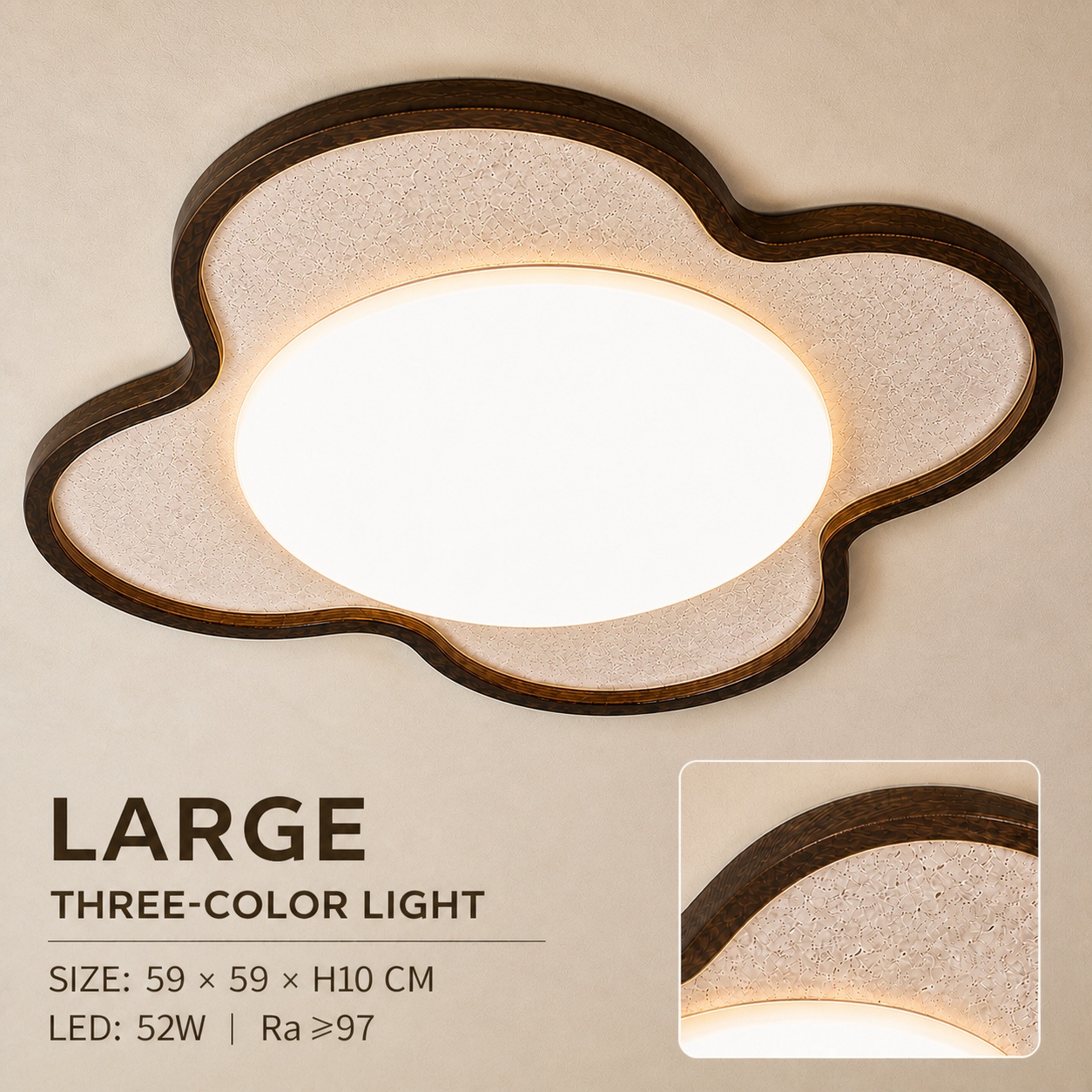 StoneBeamLab natural stone ceiling light image 5